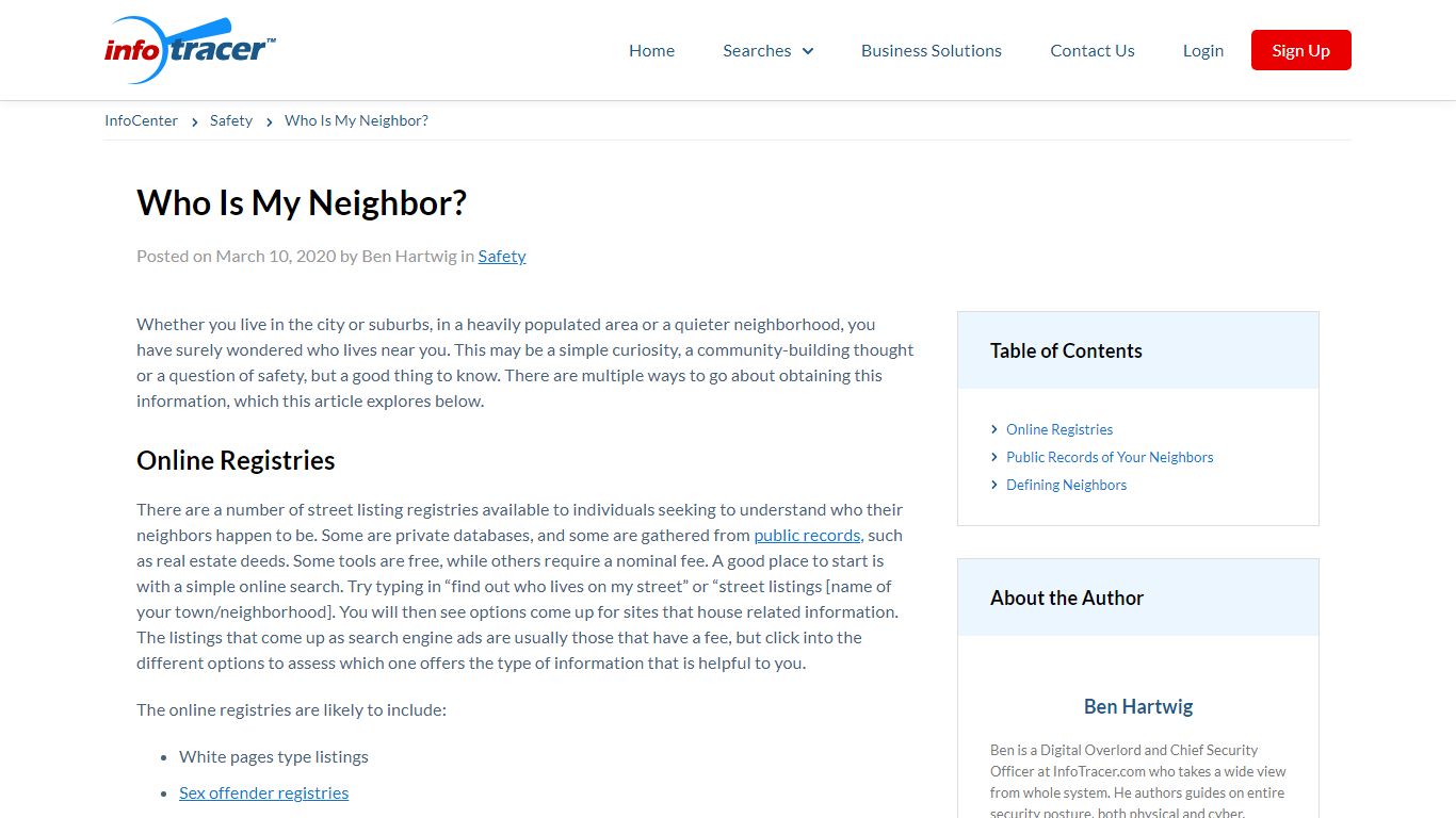 Who Are My Neighbors? Ways to Discover Them - InfoCenter - Infotracer.com